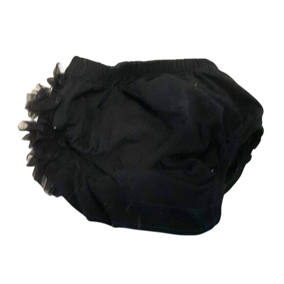 Girls Infant Baby Sz 0 3 months bloomer shorts Black Ruffle Bottom Pink Bow Lace - Picture 2 of 2